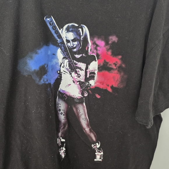 Suicide Squad Harley Quinn Graphic Tee Black T-Shirt Size 2XL - Picture 5 of 9